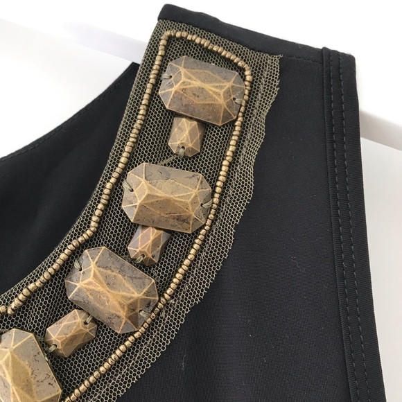 black dress with brass embellishments - Picture 3 of 5